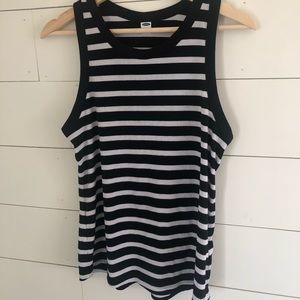Thick high-neck striped tank - sz m